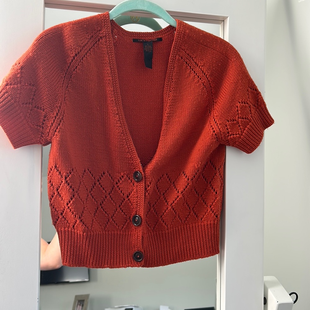 Lucky brand orange cardigan